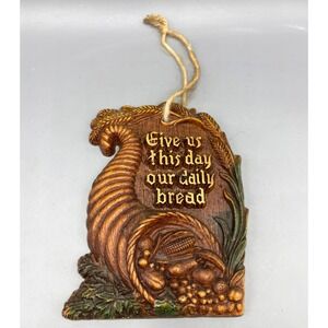 Vtg Multi Prod 1958‎ Daily Bread Cornucopia Thanksgiving Wall Hanging
